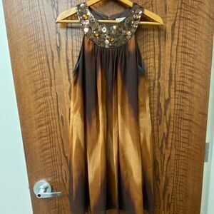 Harold’s halter neckline‎ sleeveless silk tie dye mini dress